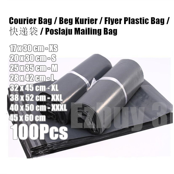 Courier Bag / Beg Kurier / Flyer Plastic Bag / 快递袋 / Poslaju Mailing Bag 100 Pcs/Roll