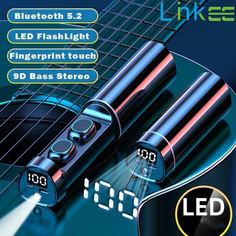 Linkee N21 Tai nghe bluetooth TWS Tai nghe không dây tai nghe stereo thể thao Tai nghe nhét tai earbuds có micrô đèn pin