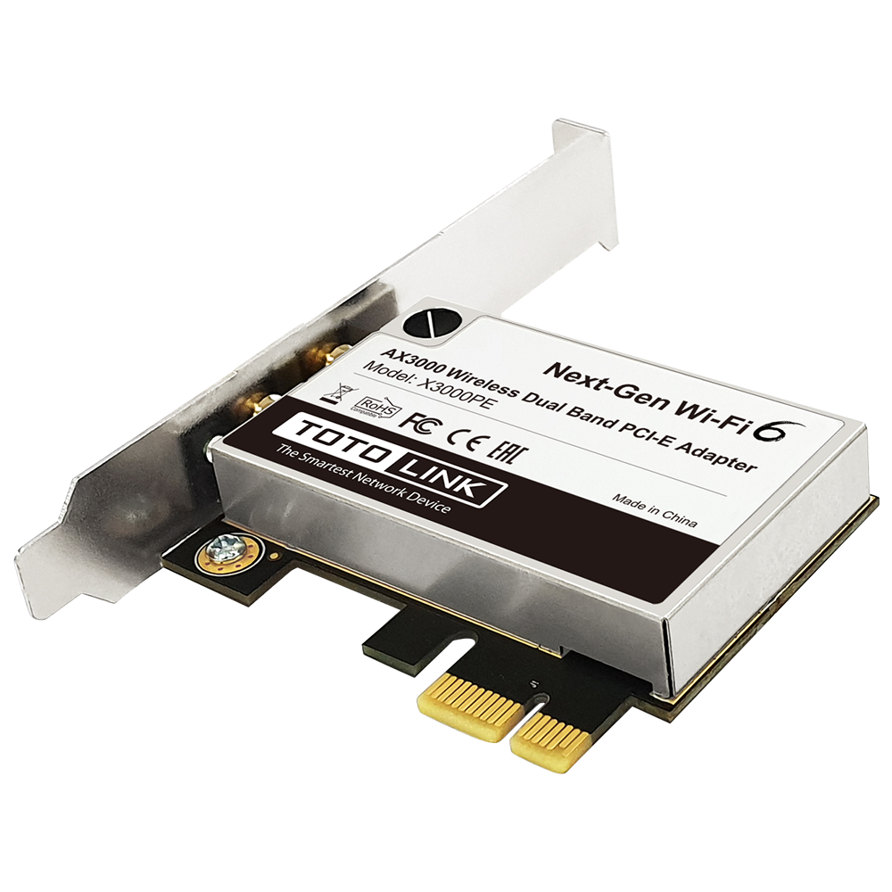Totolink PCI-E AX3000 Wifi Adapter (X3000PE) *COME WITH LOW PROFILE BRACKET* X3000PE PCIE CARD PCE CARD