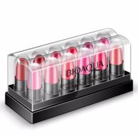 Images 12 in 1 Set Charm Lipstick Trial Kit Moisturizing Lip Gloss Makeup Bioaqua Portable Case lipstick