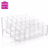Mitoyos 24 Lipstick Holder Makeup Cosmetic Display Rack Organizer Modern Clear Acrylic Container