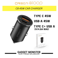 Orsen By Eloop Quick Charge PD 45W QC4.0 Car Charger SCP/FCP/AFC/FE Xiaomi Huawei 45W Car Charge Fast Charging
