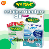 Polident pro retainer and guard 36s for retainer cleanser 牙套清洁药丸 pembersih retainer