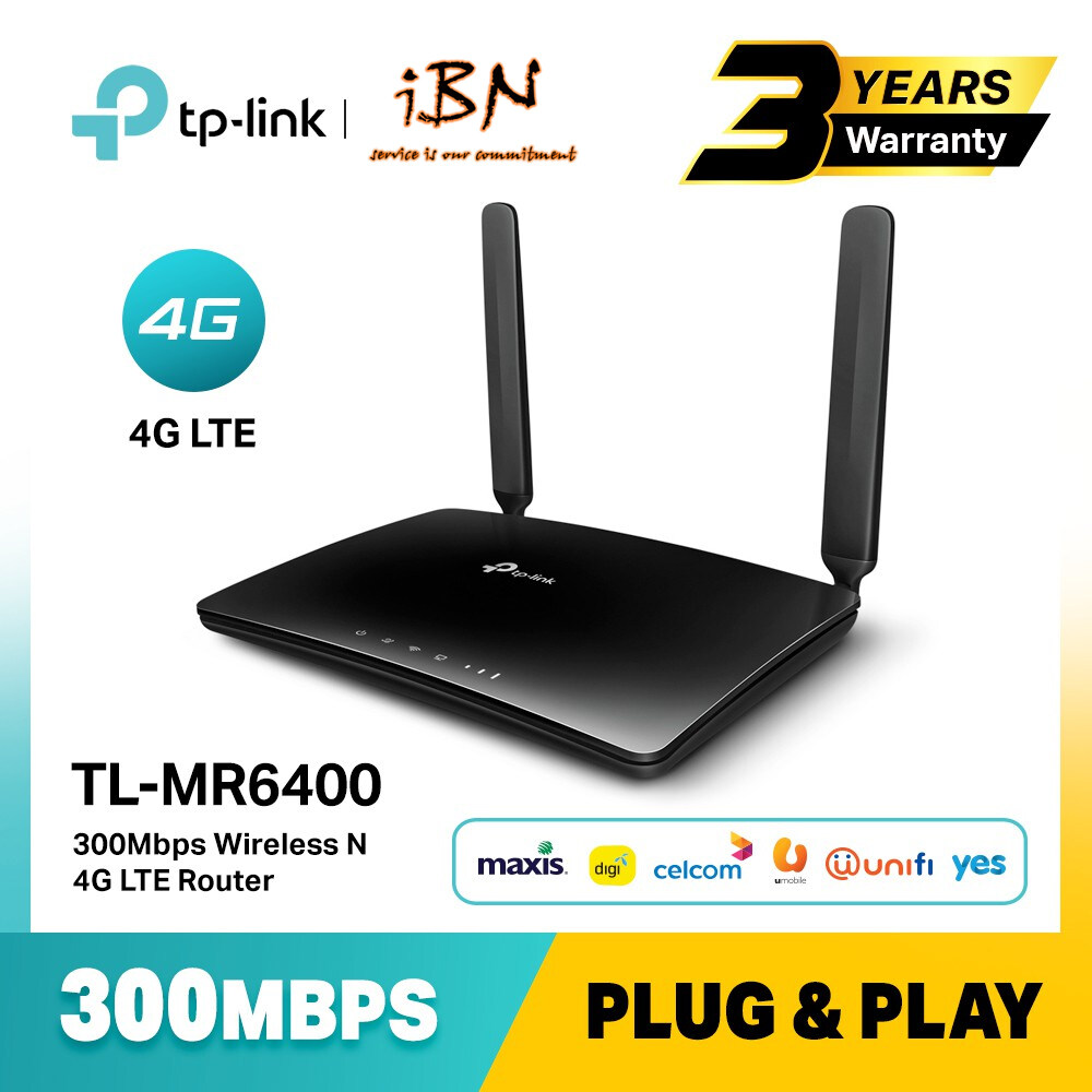 router tp link tl mr6400 apac 4g lte 300 mbps