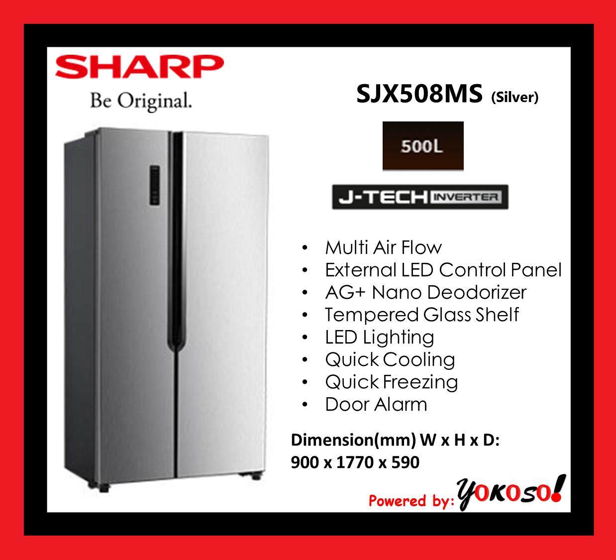 Harga Peti Sejuk SHARP SIDE BY SIDE SJX508MS 500L Terbaik Harga Peti Sejuk SHARP SIDE BY SIDE SJX508MS 500L Terbaik