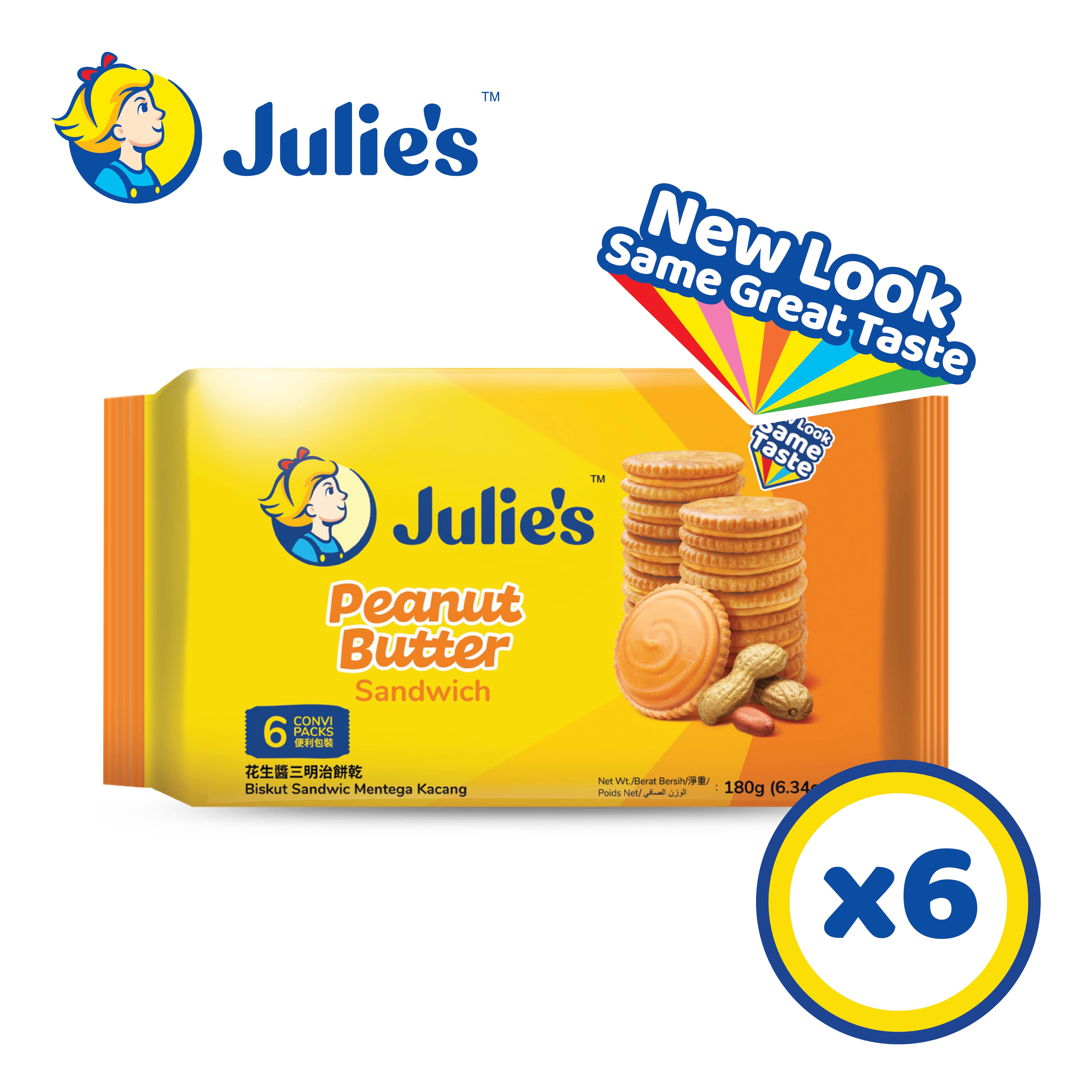 Julie\'s Peanut Butter Sandwich 180g x 6 pack