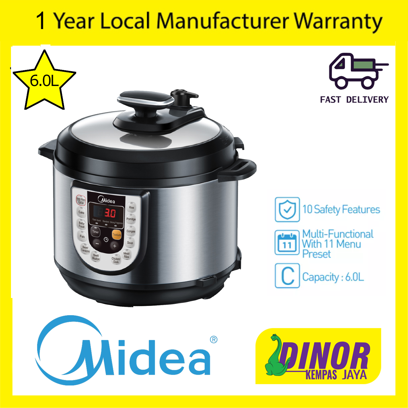 giacomo 10l electric pressure cooker