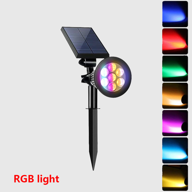 【Ready Stock】7 LED Adjustable Solar Spot Lights LED Solar Light Outdoor Garden lamp IP65 Waterproof Landscape Lawn Spike Lamps Solar Led Outdoor Light LED Solar Lawn Light Waterproof Garden Lamp Light Sensor Control Pin Lights for Yard Path Lawn