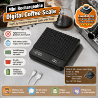 Mini Coffee Scale with Timer Rechargeable 3kg/0.1g Portable Digital Kitchen Scale Espresso Coffee Scale Electronic Scale