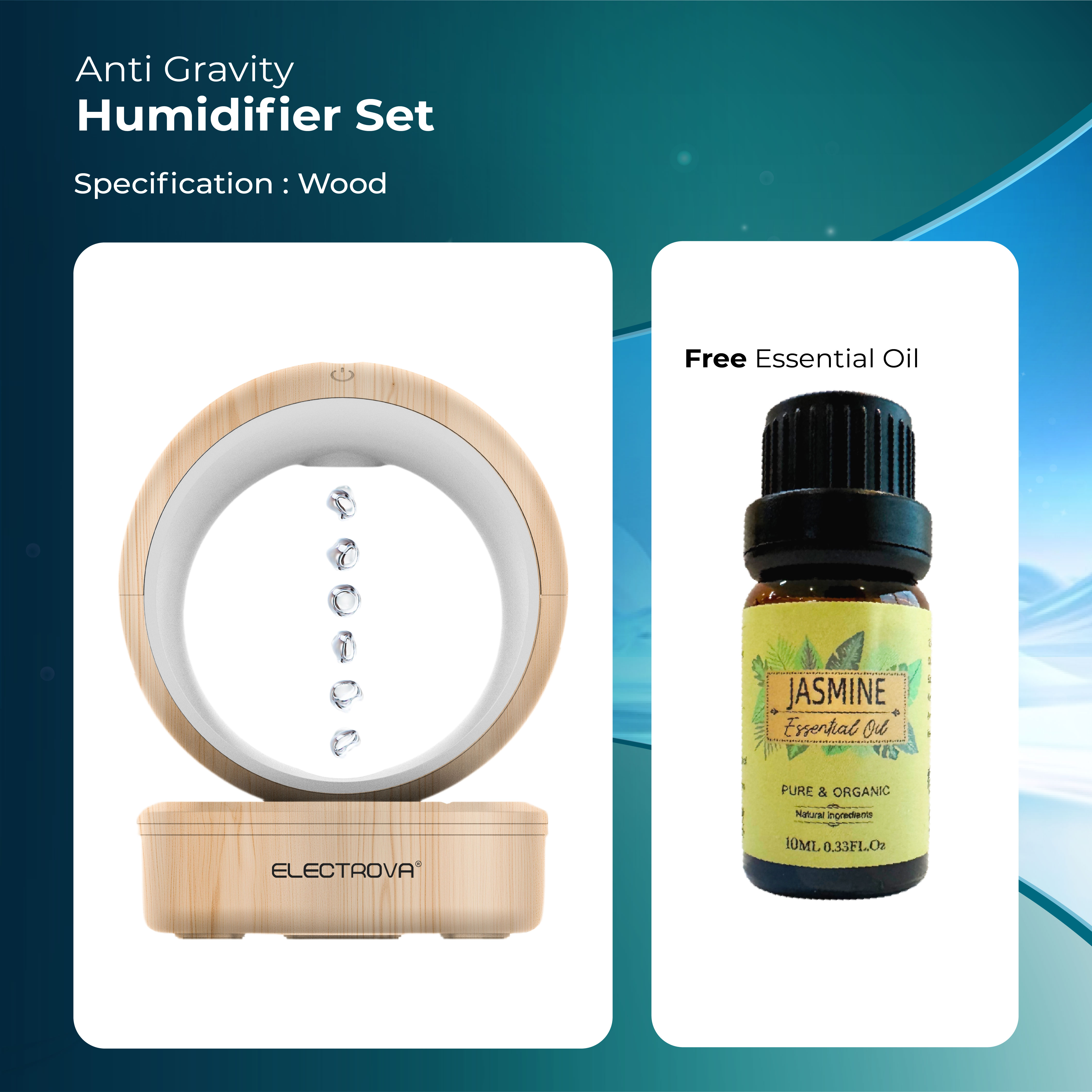 Electrova Anti Gravity Humidifier with Ultrasonic Mist & Aroma Diffuser