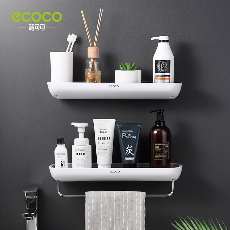 [9T Home Store] ecoco Kệ phòng tắm vòi hoa sen lưu trữ tổ chức Caddy gắn tường dầu gội giá không kho