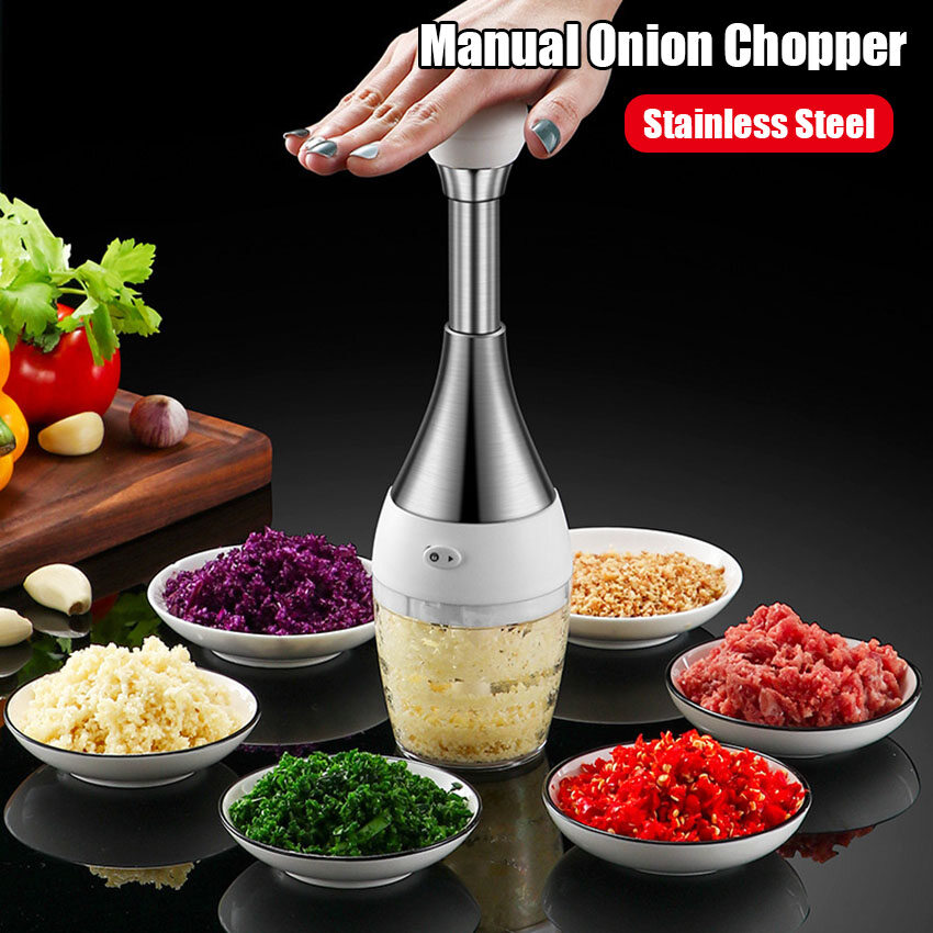 Máy nghiền dụng cụ thái hành đa năng dụng cụ ép tỏi inox dụng cụ lột vỏ trái cây thủ công nấu rau dụng cụ nhà bếp