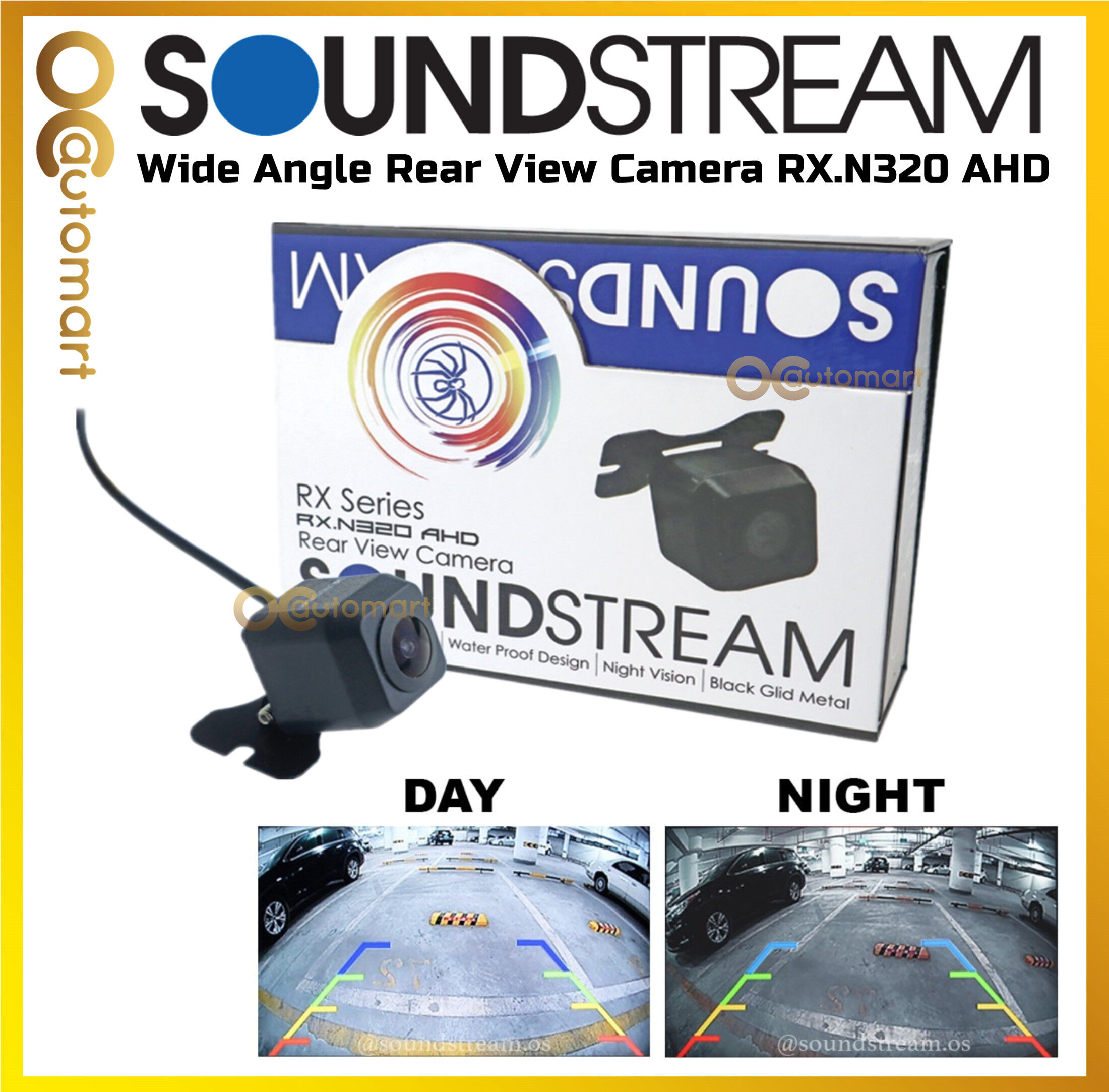 Soundstream AHD Reverse Camera RX.N320 Wide Angle Rear View Camera Support AHD Model