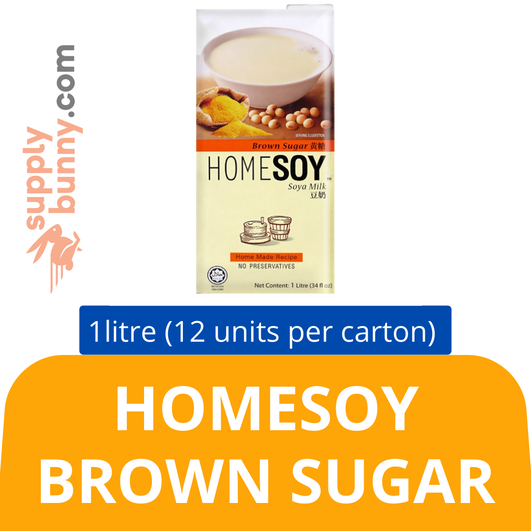 Homesoy Brown Sugar (1Litre X 12 packs) (sold per carton) 家乡黄糖豆奶   PJ Grocer Minuman Gula Perang