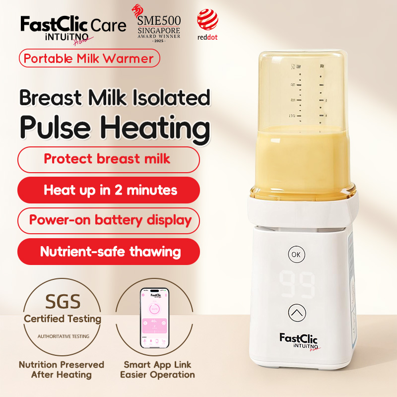 INTUITNO FastClic 2026 Wigg/Gen 5.0 Baby Milk Warmer/Temperature Maintaining/Warm Up Baby Puree/Fastest Portable Milk Bottle Warmer/Accurate Temperature Control/Built-in Panasonic Thermometer