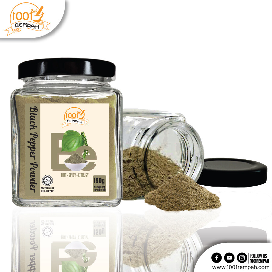 HALAL 1001Rempah Black Pepper Powder 150g