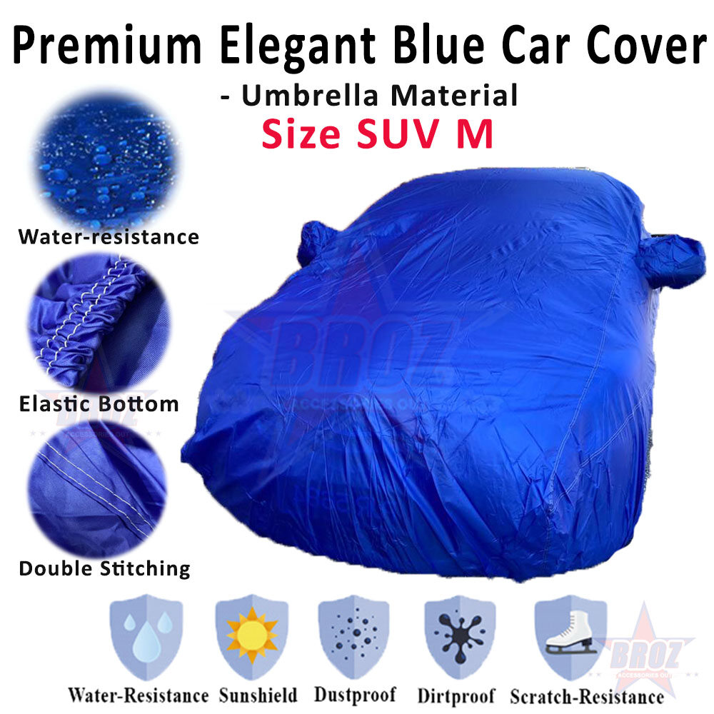 Premium Elegant Blue High Quality Taffeta Car Cover Water / Anti 