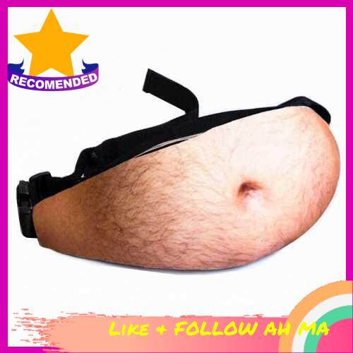 Best Selling Originality Simulation Beer Belly Leisure Waist Pack (Blanched Almond)