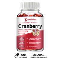 Organic Cranberry Extract Capsules 25000 mg Strength 120 Vegetarian Capsules 2+ Months Supply Standardized Concentrated Extract Vegetarian Certified Organic Non-GMO All Natural