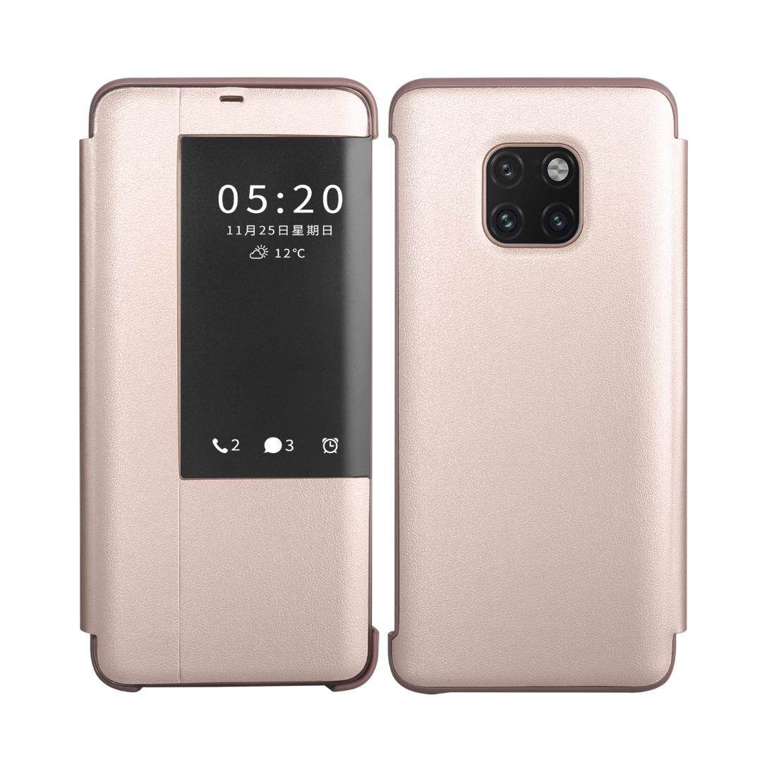 Dành Cho Huawei Mate 20 Pro Ốp Lật Cửa Sổ Thông Minh, Bao Da PU Lật Tự Động Đánh Thức Giấc Ngủ 6.39 Inch