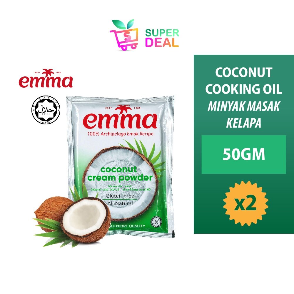(50g x 2) Emma Serbuk Krim Kelapa / Coconut Cream Powder Emma [Exp: 06/24] 50gm