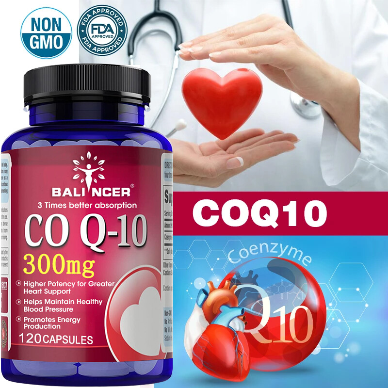 Coenzyme q10 300 mg, hỗ trợ sức khỏe tim mạch và huyết áp, hỗ trợ chống oxy hóa