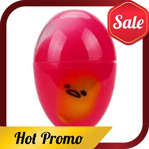 Transparent Water Egg Stress Relief Squeezing Mascot Yolk Squishy Ball (Rose)
