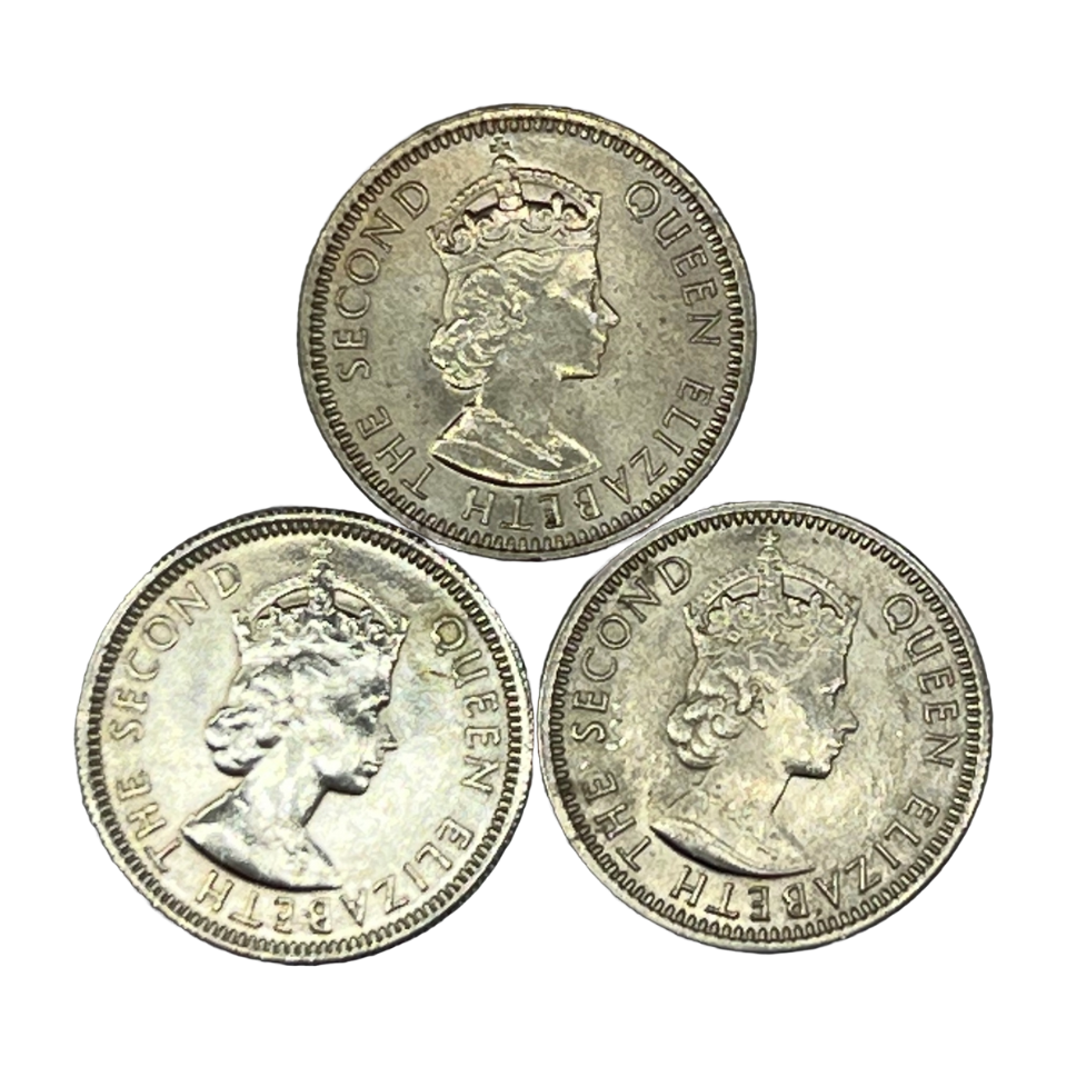 Malaya & British Borneo 10 Cents | Queen Elizabeth II / George V / George VI | High Grade
