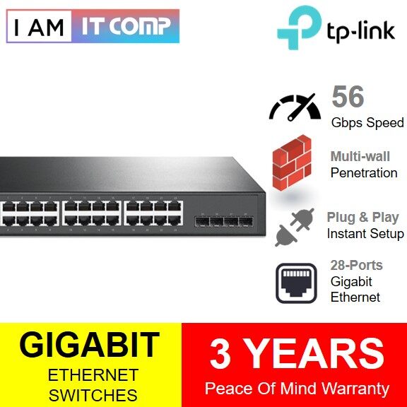 TP-LINK TL-SG2428P 28 Ports JetStream Gigabit Smart Switch With 24-Port ...