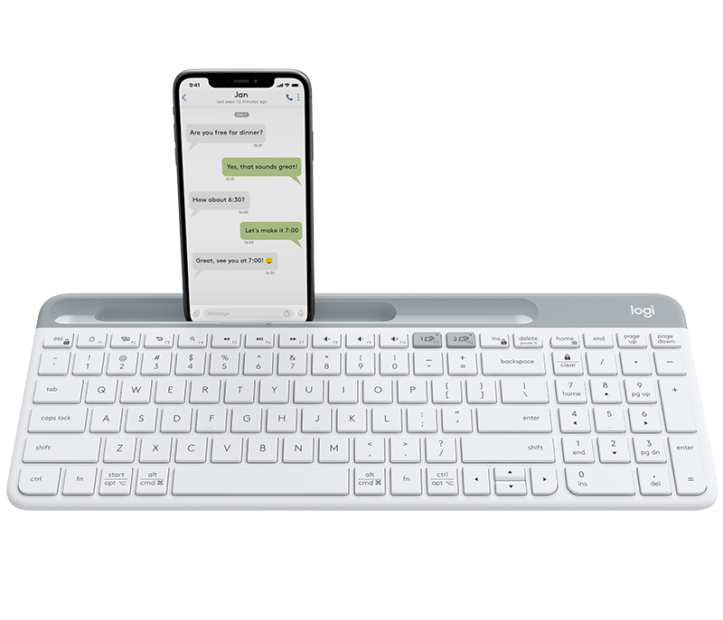 Logitech K580 Silm Multi Device Wireless Keyboard ( Black / White )