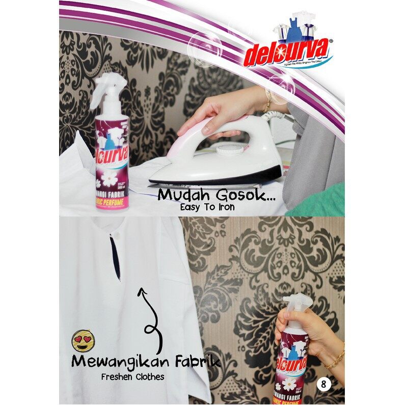 [ Local Ready Stock ] Delourva Fabric Perfume - Laundry detergent for school uniform