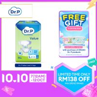 [Bundle of 16] Dr. P Value Level 6 Absorbency Adult Tape Diaper M10/ L9/ XL8 - 2x Skin Protection with Quick Dry