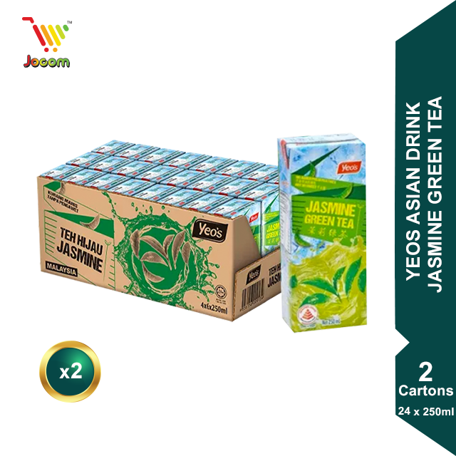 Yeos Asian Drinks Jasmine Green Tea (24 x 250ml) x 2 carton [KL & Selangor Delivery Only]