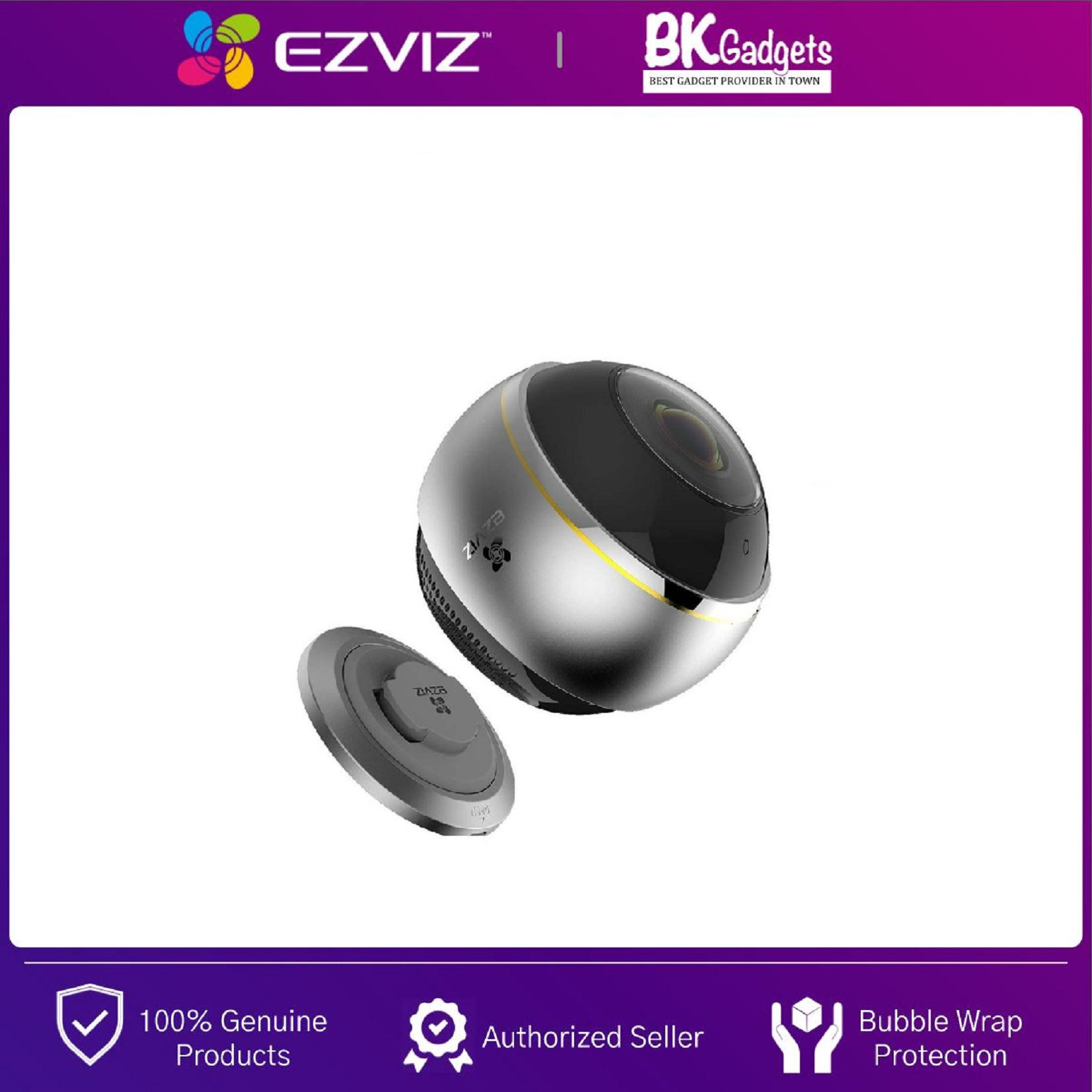 EZVIZ C6P 3MP Resolution Fisheye [ 360 Degree Panoramic ] Indoor Wireless Security IP Camera CCTV