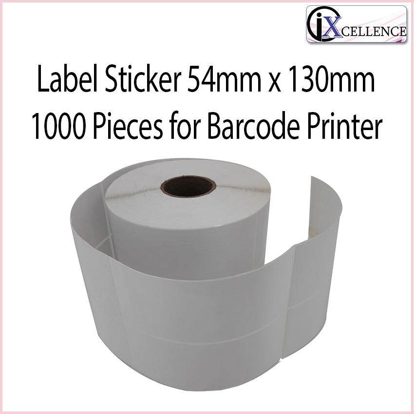 [IX] Label Sticker 54mm x 130mm x 1000 Pieces for Barcode Printer (White)