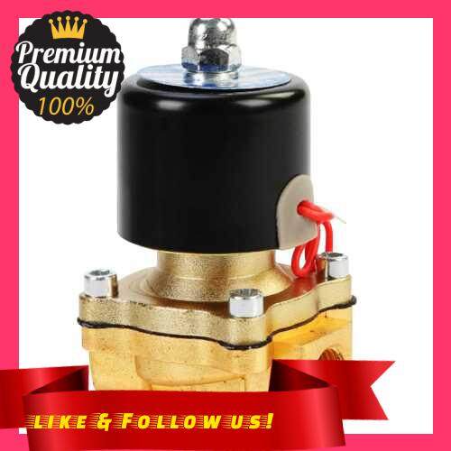 People\'s Choice 1/2\'\' NPT AC110V Brass Electric Solenoid Valve Normally Closed Water Oil Air Gas (Standard)