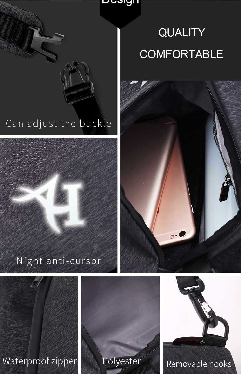 Arctic Hunter Cross-Air Sling Bag (USB) Men Sling Bag Fashion Crossbody Bag Casual Travel Sleek Waterproof Light Weight