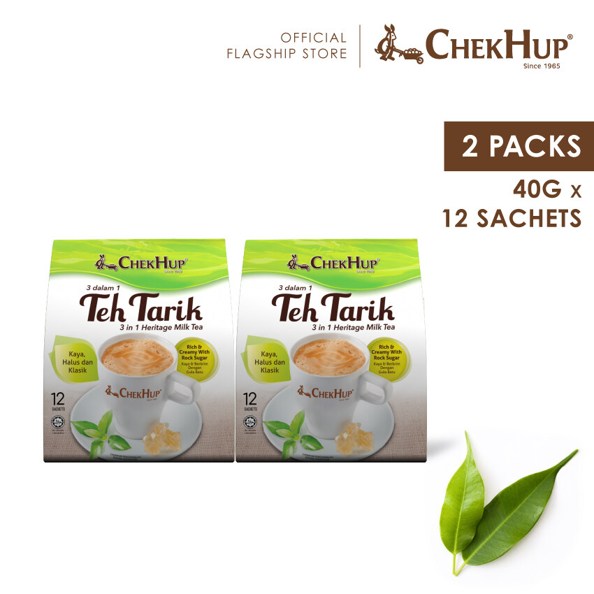 Chek Hup 3 in 1 Teh Tarik Rich & Creamy (40g x 12s) [Bundle of 2]