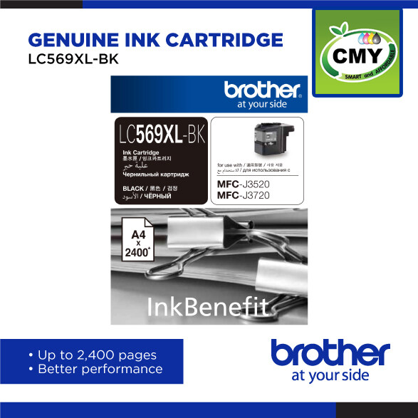 Brother LC569XLBK Original Ink Cartridge, Black, for MFC-J3520, MFC-J3720