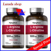 PipingRock L-Arginine 1000 mg & L-Citrulline 500 mg 1000/500 mg 120 Quick Release Capsules