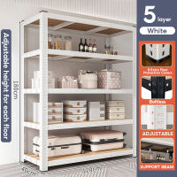 XUXU 6 Tier Boltless Rack Rak Besi Serbaguna Bertingkat Warehouse Store Home Metal Kitchen Rack Office Shelf Detachable High Loadbearing Shelf