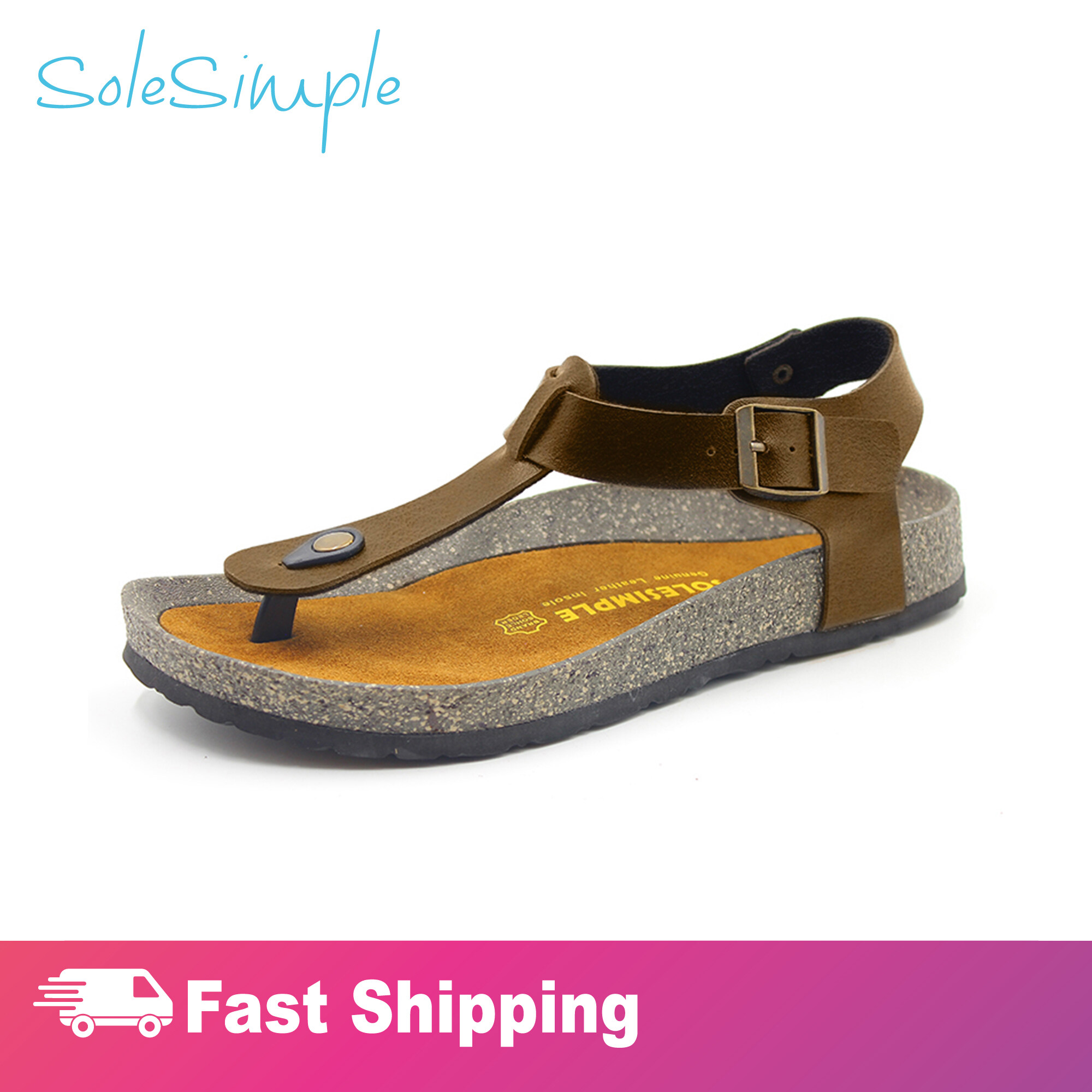 SoleSimple Oxford - Leather Camel / Sandal