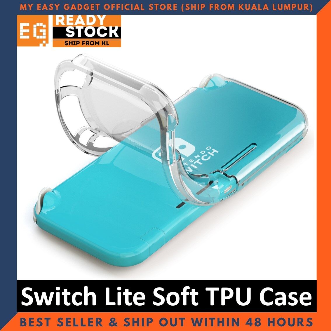 Nintendo Switch V2 Case / Switch Lite / Switch OLED Casing Crystal Clear Cover Dockable [Can Fit in Docking]