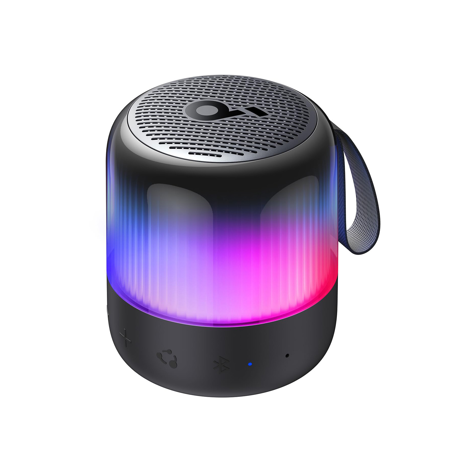 Anker soundcore Glow Mini Portable Speaker Bluetooth Speaker with 360° Sound Light Show 12H Battery Customizable EQ and Light IP67 Waterproof and Dustproof for Camping Home and Beach Parties