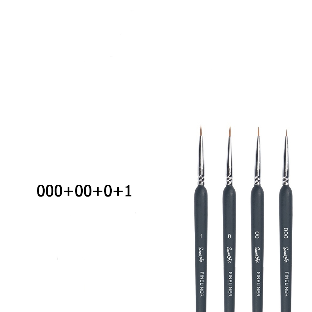 Professional Hook Line Round Nylon Brush Painting Drawing Liner Detail Brush For Acrylic Oil And Watercolor