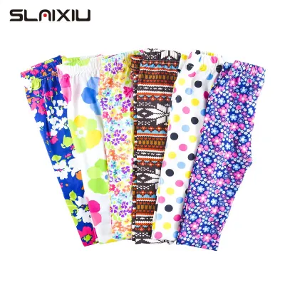 SLAIXIU 1pcs Random Sent Multi Color Girl Pant Printing Flower Children Pants Spring Autumn Kids Leggings Skinny Girls Leggings