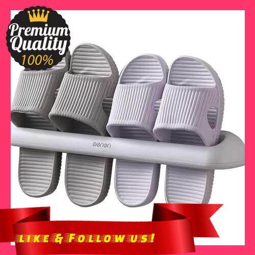 People\'s Choice Bathroom Slippers Rack Wall Mounted Shoe Organizer Rack Slippers Holder Shoes Hanger Self Adhesive Shoes Storage Holder Bathroom Storage Organizer (White)