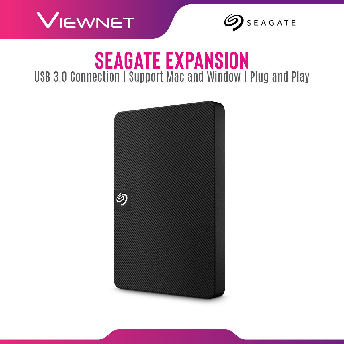 Seagate Expansion 2TB  USB 3.0 Portable External Hard Drive with Drag-and-Drop File Saving Windows Compatibility External Hard Disk