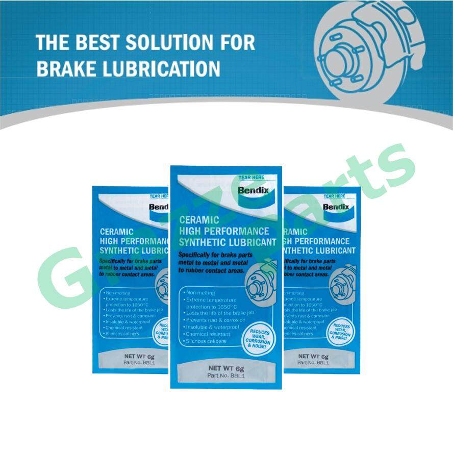 6 gram Pack Bendix Ceramic High Performance Synthetic Lubricant / Rubber Grease / Brake Pad
