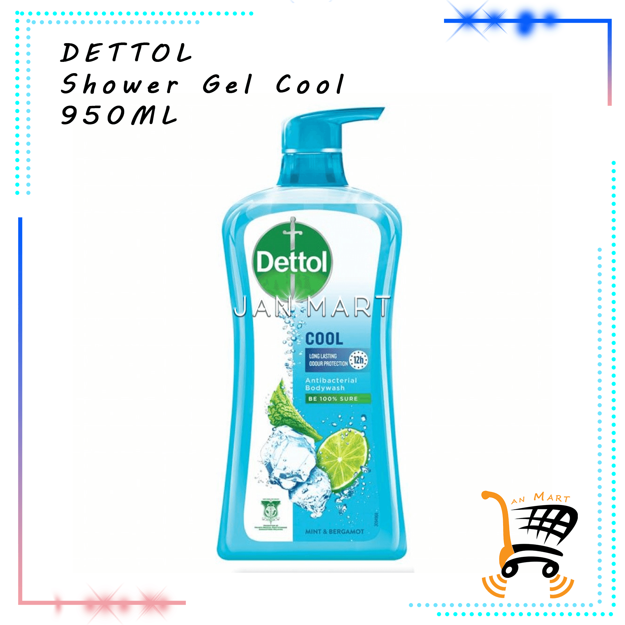 DETTOL Shower Gel Cool Fresh Original 950ML